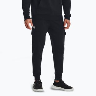 Штани чоловічі Under Armour Rival Fleece Cargo Jogger black / white