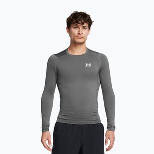 Лонгслів для тренувань чоловічий Under Armour Heat Gear Armour Comp castlerock/white