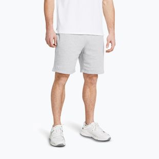 Шорти для тренувань чоловічі Under Armour Rival Fleece mod gray light heather/white