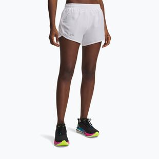Шорти для бігу жіночі Under Armour Fly By 3" white/white/black