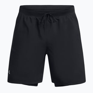 Шорти для бігу чоловічі Under Armour Launch 7" 2IN1 black / black / reflective