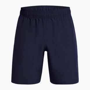Шорти для тренувань чоловічі Under Armour Tech Woven Wordmark midnight navy/white