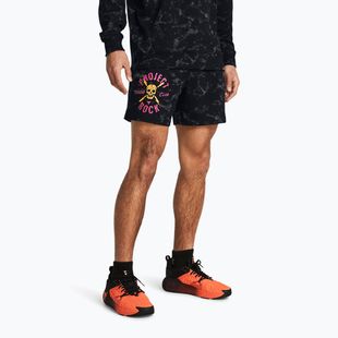 Шорти для тренувань чоловічі Under Armour Project Rock AOP Rvl Terry Sts black