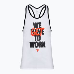 Майка для тренувань чоловіча Under Armour Project Rock Get To Work Tank white/black/phoenix fire