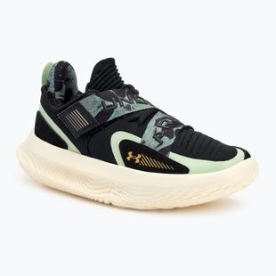 Кросівки баскетбольні Under Armour Flow Futr X 4 Camo black/retro green/metallic gold