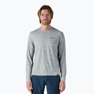 Кофта чоловіча Patagonia Cap Cool Daily Graphic Shirt-Waters boardshort logo abalone blue/feather grey