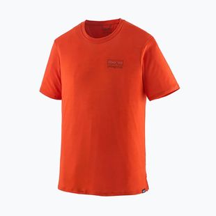 Футболка чоловіча Patagonia Cap Cool Merino Blend Graphic Shirt fitz roy strata/pollinator orange
