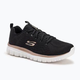 Кросівки жіночі SKECHERS Graceful Get Connected black/golda