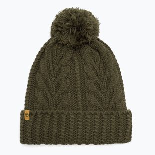 Шапка зимова жіноча Timberland Cable Premium Pom Beanie leaf green