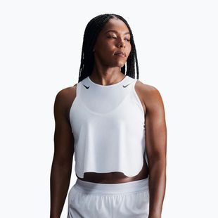 Футболка для бігу жіноча Nike AeroSwift Dri-Fit ADV Cropped Tank Top off white/black