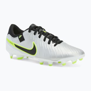 Кросівки футбольні чоловічі Nike Tiempo Legend 10 Academy FG/MG metallic silver/volt/black