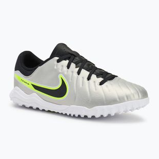 Кросівки футбольні дитячі Nike Tiempo Legend 10 Academy TF metallic silver/volt/black
