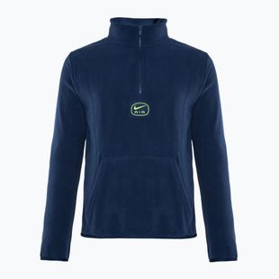 Чоловічий топ на блискавці Nike Swoosh Air Polar Fleece Half Zip Top опівночі темно-синій / вольт