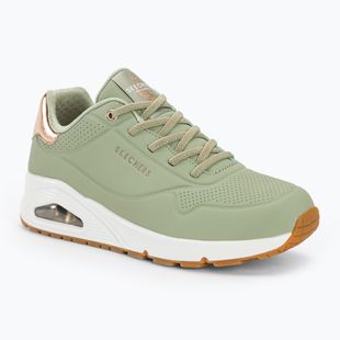 Черевики жіночі SKECHERS Uno Shimmer Away sage/rose gold/mesh