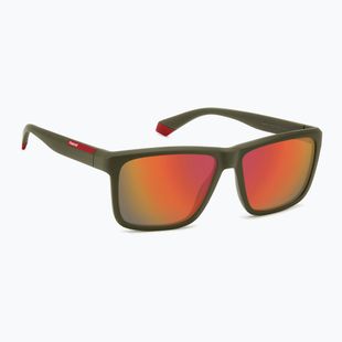 Окуляри сонцезахисні чоловічі Polaroid PLD 2164/S military green/red multilayer polarized