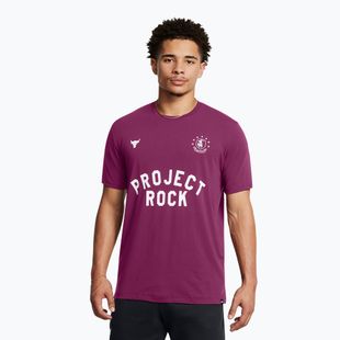 Футболка для тренувань чоловіча Under Armour Project Rock Badge Of Honor purple