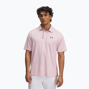 Футболка поло чоловіча Under Armour Tech Polo prime pink/pitch gray