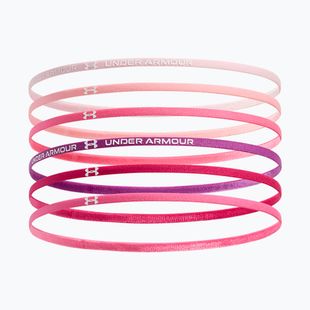 Пов'язка на голову дитяча Under Armour Mini Elastic 6 шт prime pink/white