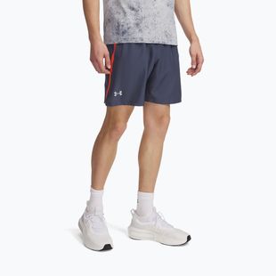 Шорти для бігу чоловічі Under Armour Launch 7" downpour gray / fire / reflective