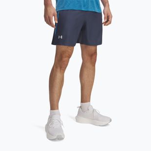 Шорти для бігу чоловічі Under Armour Launch 7" downpour gray / ether blue / reflective