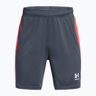 Шорти футбольні дитячі Under Armour Challenger Knit downpour gray / fire / white