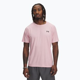 Футболка для тренувань чоловіча Under Armour Tech Textured prime pink/black