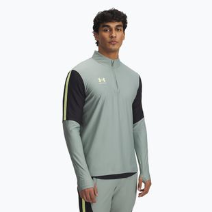 Кофта футбольна чоловіча Under Armour Challenger Pro 1/4 Zip silica green / black / sonic yellow