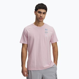 Футболка чоловіча Under Armour 60/40S Evol Logo prime pink/ether blue/white