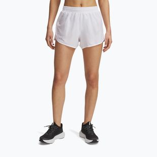 Шорти для бігу жіночі Under Armour Fly By 3" Novelty white / reflective