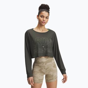 Лонгслів жіночий Under Armour Project Rock IP baroque green/city khaki/city khaki