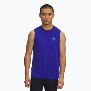 Топ для бігу чоловічий Under Armour Trail Run Launch Tank royal/reflective