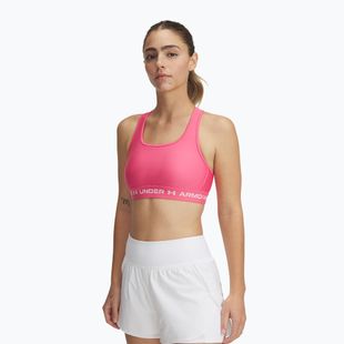 Бюстгальтер для тренувань Under Armour Crossback Mid super pink/white