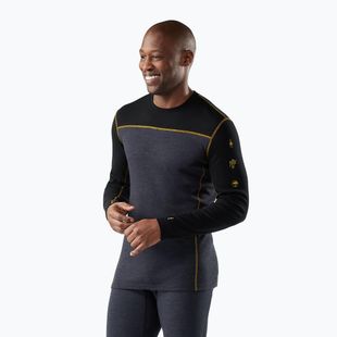 Лонгслів термічний чоловічий Smartwool Classic Thermal Merino Base Layer Colorblock Crew Boxed charcoal/honey gold