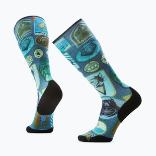 Шкарпетки гірськолижні Smartwool Ski Targeted Cushion Explorer Print OTC deep navy