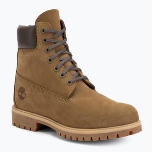 Черевики чоловічі Timberland Premium 6 Inch Lace Up Waterproof olive nubuck/dark brown