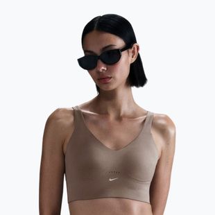 Бюстгальтер для тренувань Nike Alate Medium Support Longline mink brown/white
