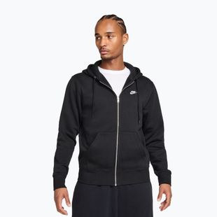 Кофта чоловіча Nike Club Full Zip Hoodie black/black/white