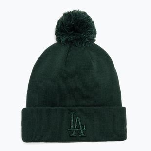 Кепка жіноча New Era Metallic Bobble Knit Beanie Los Angeles Dodgers dark green