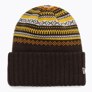 Шапка зимова жіноча New Era Rail Isle Cuff Knit Beanie dark brown