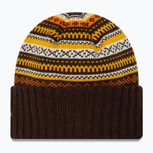 Шапка зимова жіноча New Era Rail Isle Cuff Knit Beanie dark brown