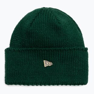 Шапка зимова New Era Metal Pin Wide Cuff Knit Beanie dark green