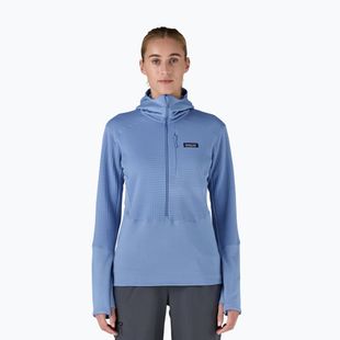 Жіноча софтшелл-куртка Patagonia R1 Hybrid Pullover Hoody темно-синього кольору