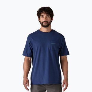 Футболка чоловіча Patagonia Boardshort Logo Pocket Responsibili clement blue