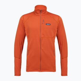 Кофта флісова чоловіча Patagonia R1 Hybrid coal orange