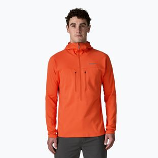 Кофта чоловіча Patagonia R1 Ultralight Hoody coal orange