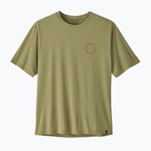 Футболка трекінгова чоловіча Patagonia Cap Cool Daily Shirt - Spoke Stencil gumtree green - light gumtree green x-dye