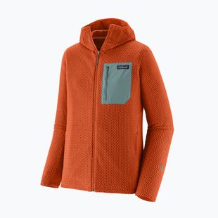 Кофта трекінгова чоловіча Patagonia R1 Air Full Zip Hoody coal orange