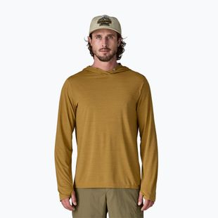 Кофта чоловіча Patagonia Capilene Ultra Hoody bobcat brown/light bobcat brown x-dye