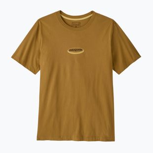 Футболка чоловіча Patagonia '95 Oval Logo bobcat brown/sunshine