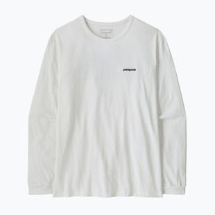 Лонгслів жіночий Patagonia P-6 Logo Responsibili-Tee LS fiber white